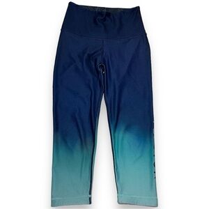 WITH Women’s Bowie High Waist Reversible Capri Peloton Stripe Fade Size XS